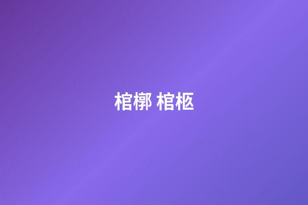 棺槨 棺柩